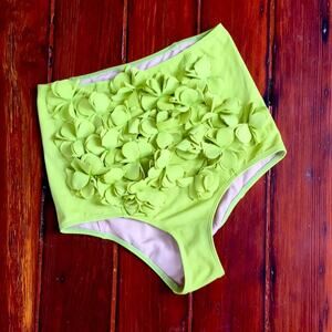 Kortni Jeane 3D flower hi waist bikini bottoms XS